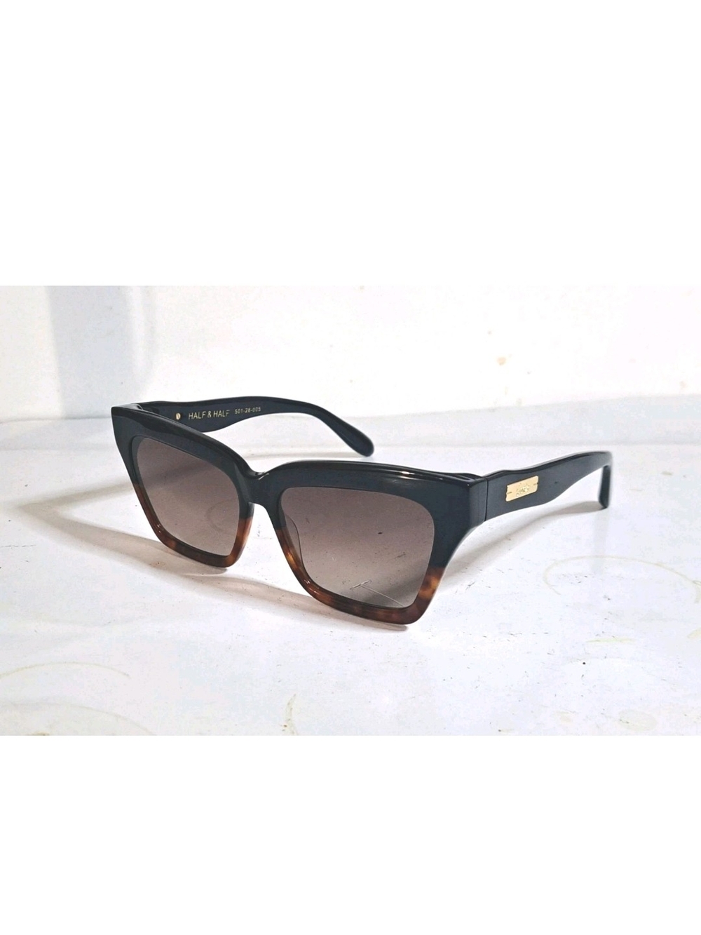 SONIX HALF and HALF Sunglasses Black Toetoise Women New
